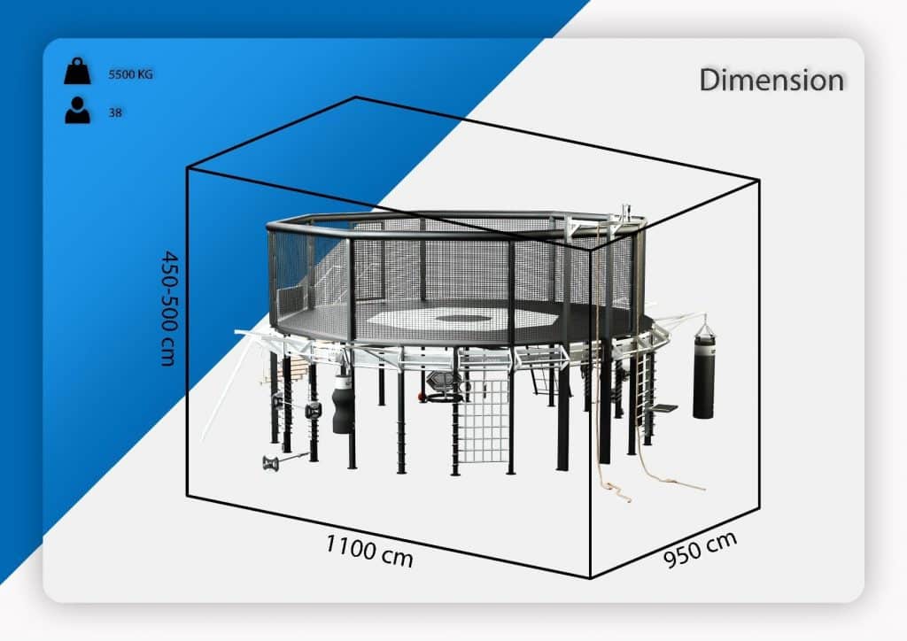 cage mma dimensions