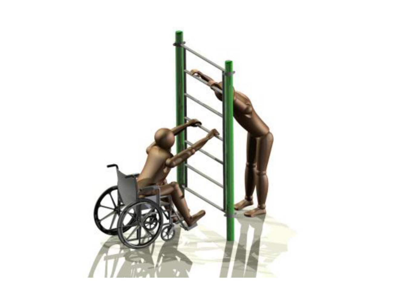 parcours santé espalier pmr Échelle verticale équipement sportif handicapé