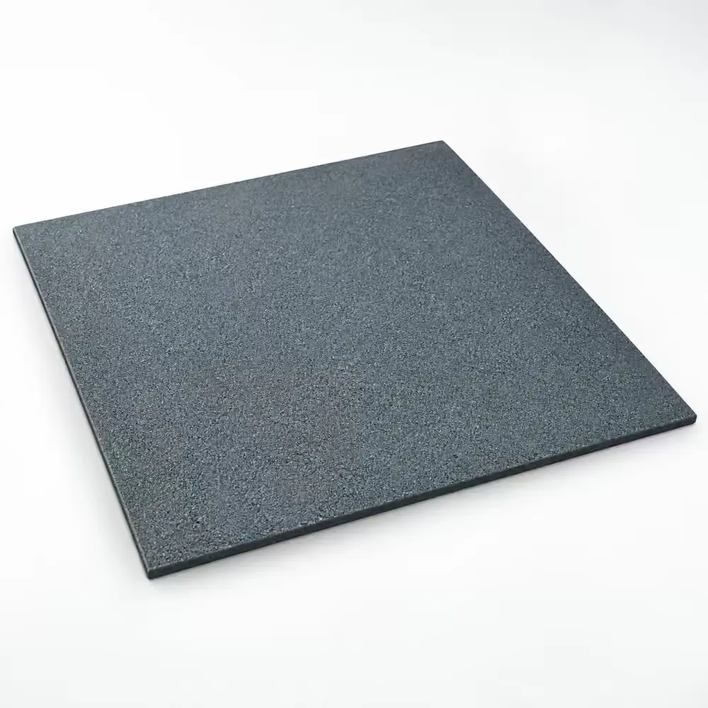 Dalle caoutchouc grise 30 mm, format 100 x 100 cm, pour sol de salle de sport