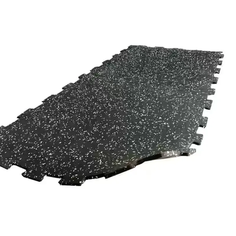 Dalle puzzle caoutchouc 10 mm noir uni – sol sportif professionnel